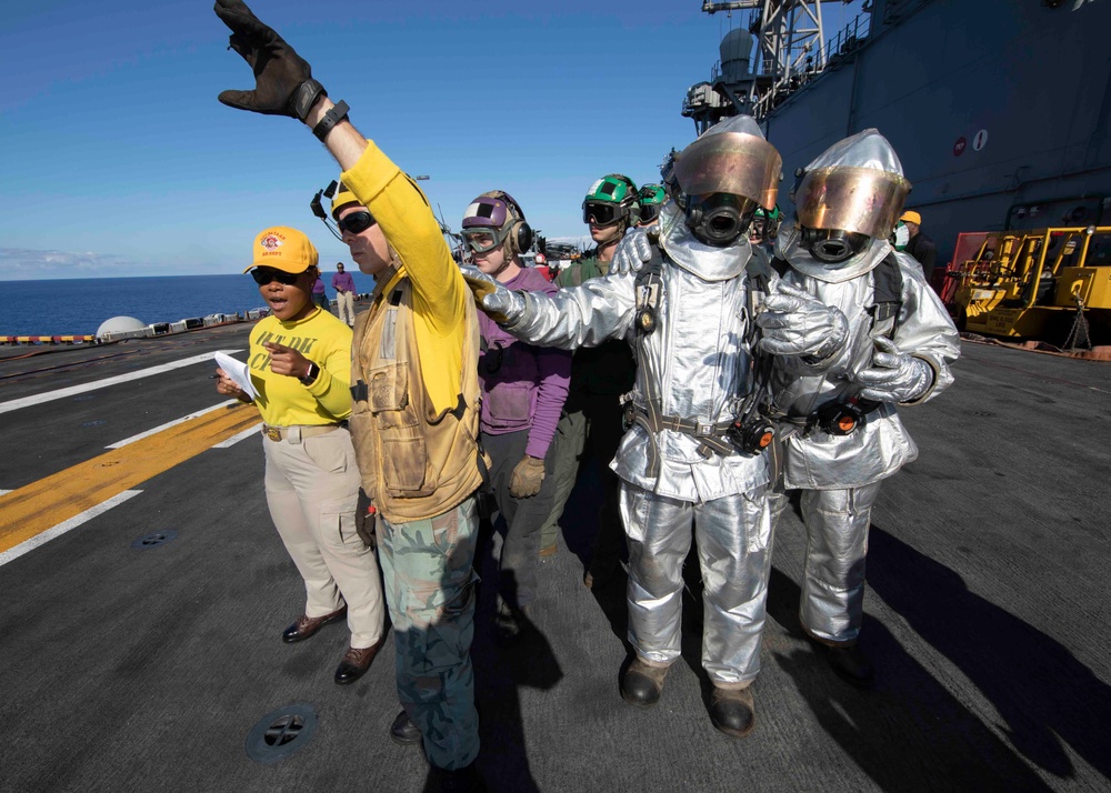 USS Bataan (LHD 5) Air Department Fire Drills