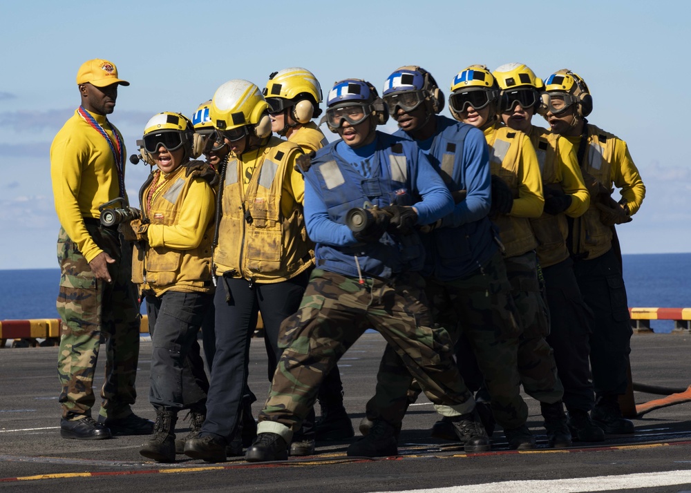 USS Bataan (LHD 5) Air Department Fire Drills