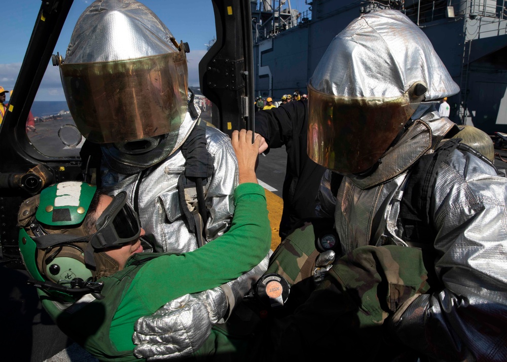 USS Bataan (LHD 5) Air Department Fire Drills