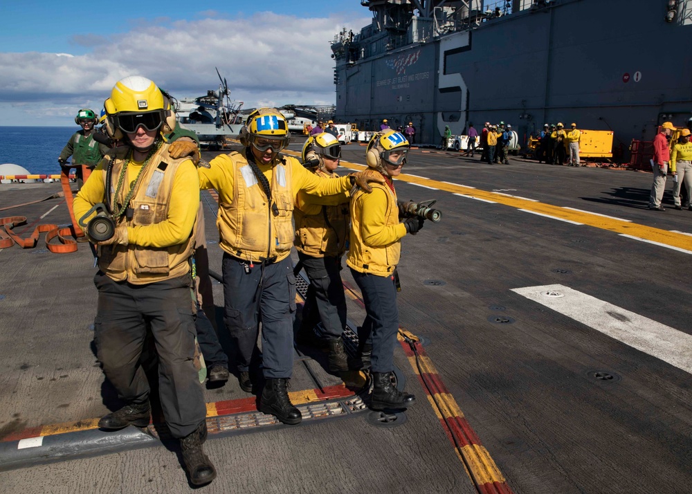 USS Bataan (LHD 5) Air Department Fire Drills