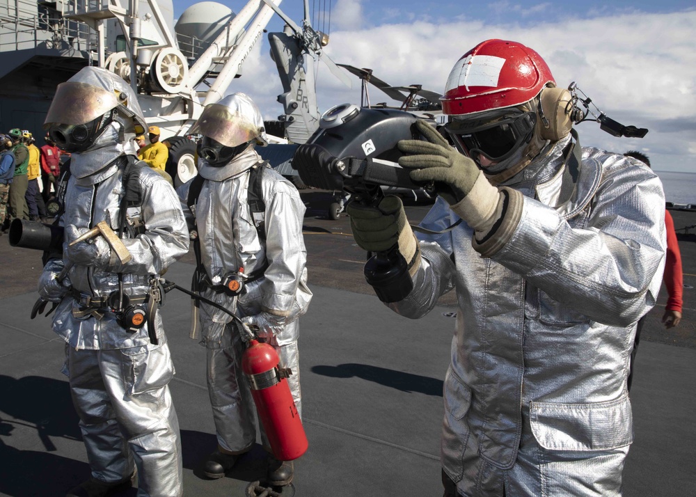 USS Bataan (LHD 5) Air Department Fire Drills