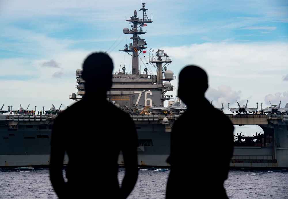 Sailors Observe Dual Carrier Operations