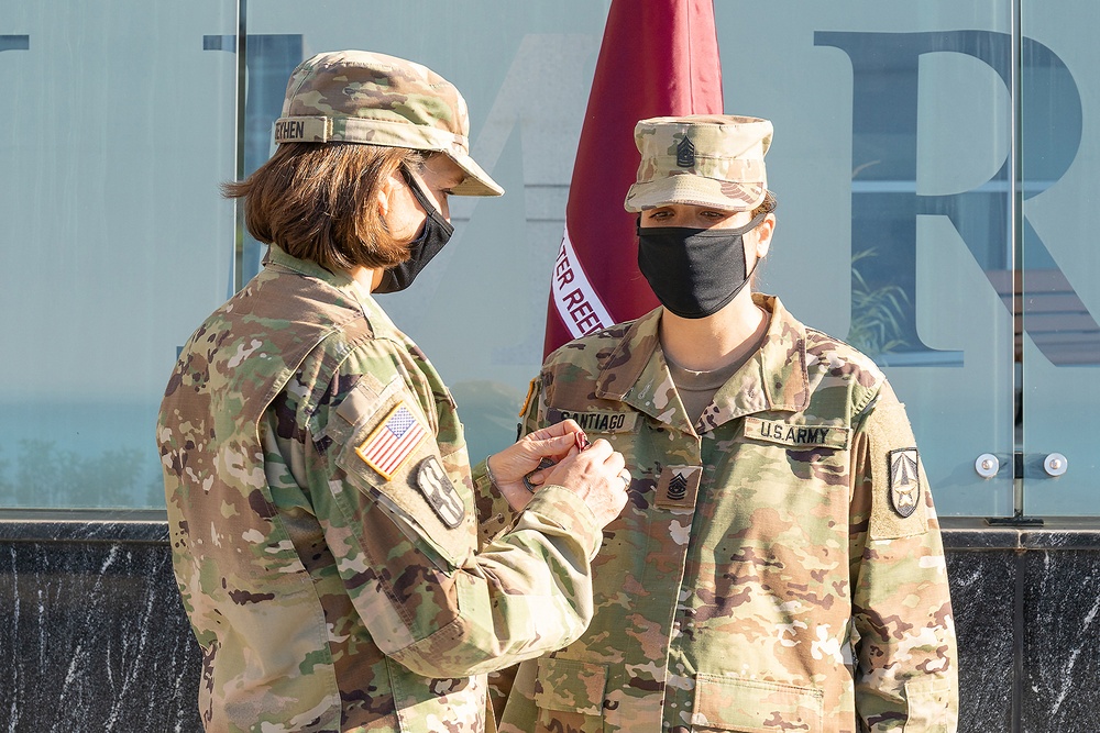 Command Sergeant Major Natasha Santiago, Relinquishment of Command Ceremony, Walter Reed Army Institute of Research (WRAIR) (U.S. Army photo by Shawn Fury / Released)