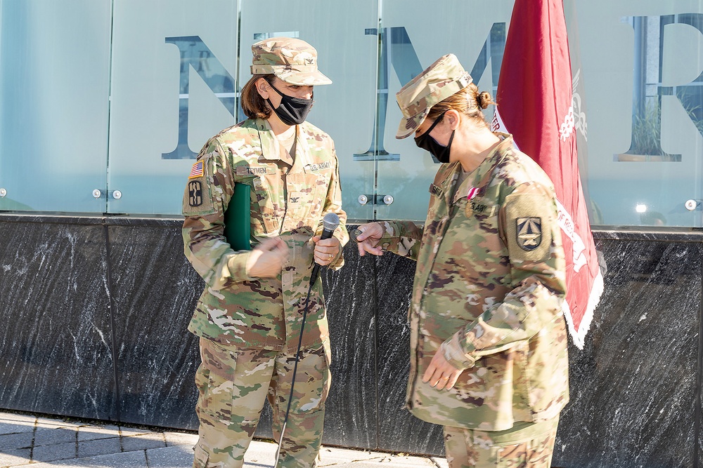 Command Sergeant Major Natasha Santiago, Relinquishment of Command Ceremony, Walter Reed Army Institute of Research (WRAIR) (U.S. Army photo by Shawn Fury / Released)