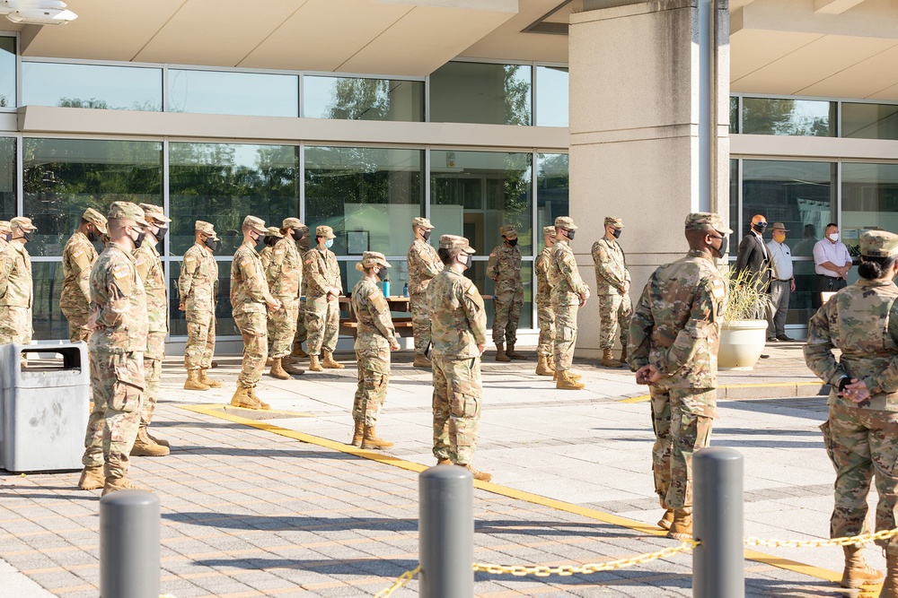 Command Sergeant Major Natasha Santiago, Relinquishment of Command Ceremony, Walter Reed Army Institute of Research (WRAIR) (U.S. Army photo by Shawn Fury / Released)