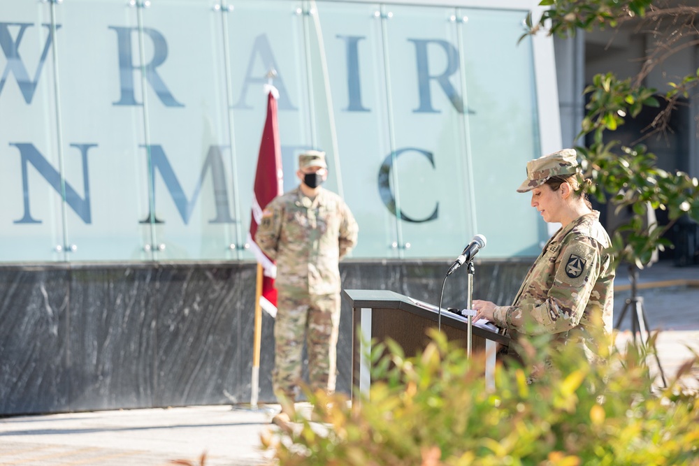 Command Sergeant Major Natasha Santiago, Relinquishment of Command Ceremony, Walter Reed Army Institute of Research (WRAIR) (U.S. Army photo by Shawn Fury / Released)