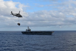 MSC Oiler USNS Henry J. Kaiser Provides Logistics Services to USS Theodore Roosevelt on Final Leg of Their Deployment