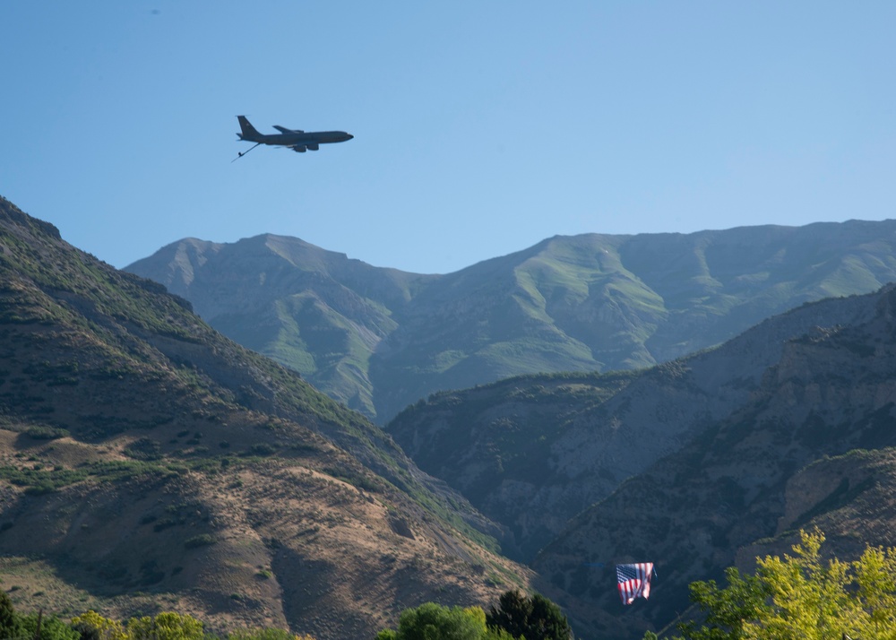 UTANG KC-135 performs flyover on Fourth of July
