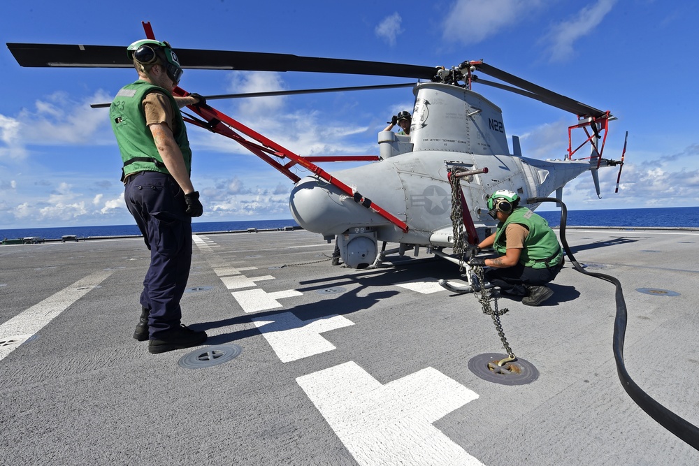 HSC-23 conducts Pre-Flight Checks on MQ-8B Unmanned Helicopter