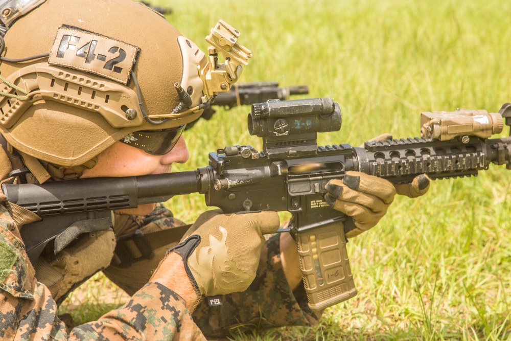 Force Reconnaissance Platoon conducts combat marksmanship training