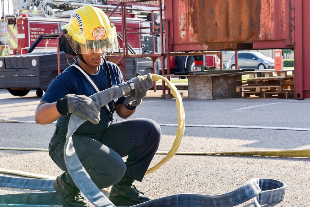 NSA Naples Fire Department Conducts Live Fire Training Exercise