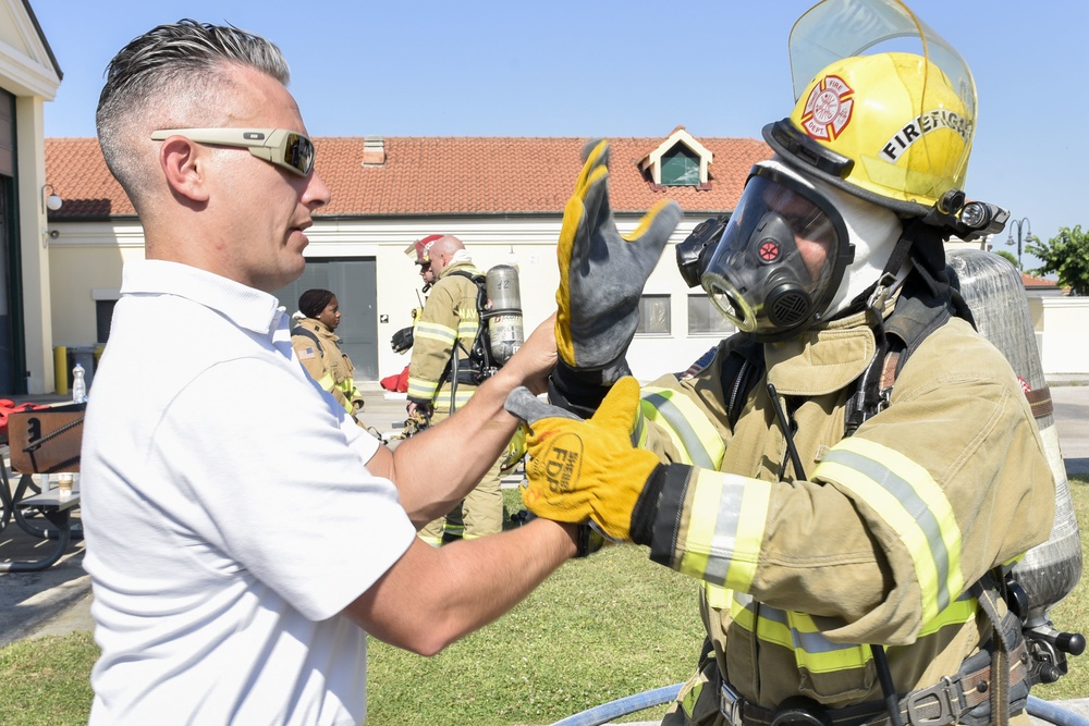 NSA Naples Fire Department Conducts Live Fire Training Exercise