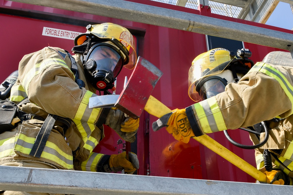 NSA Naples Fire Department Conducts Live Fire Training Exercise