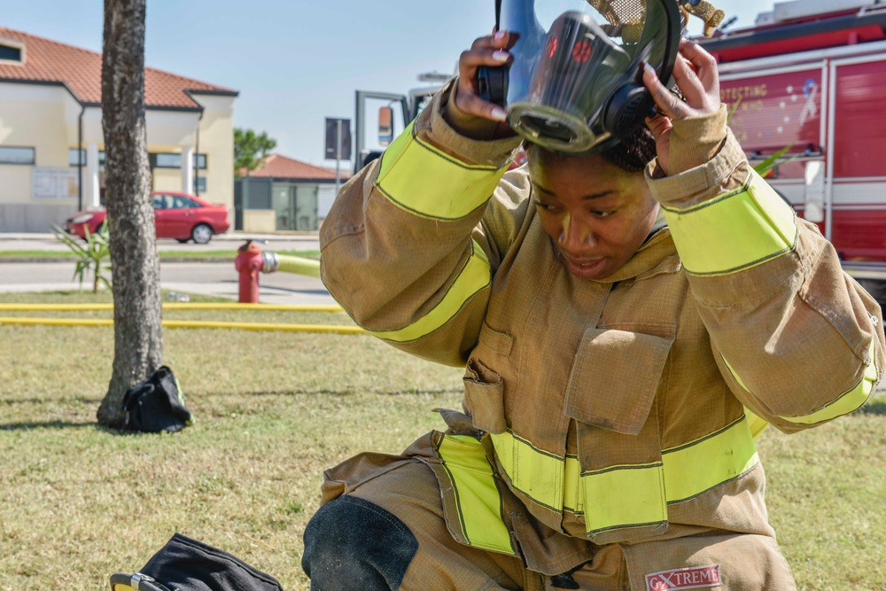 NSA Naples Fire Department Conducts Live Fire Training Exercise