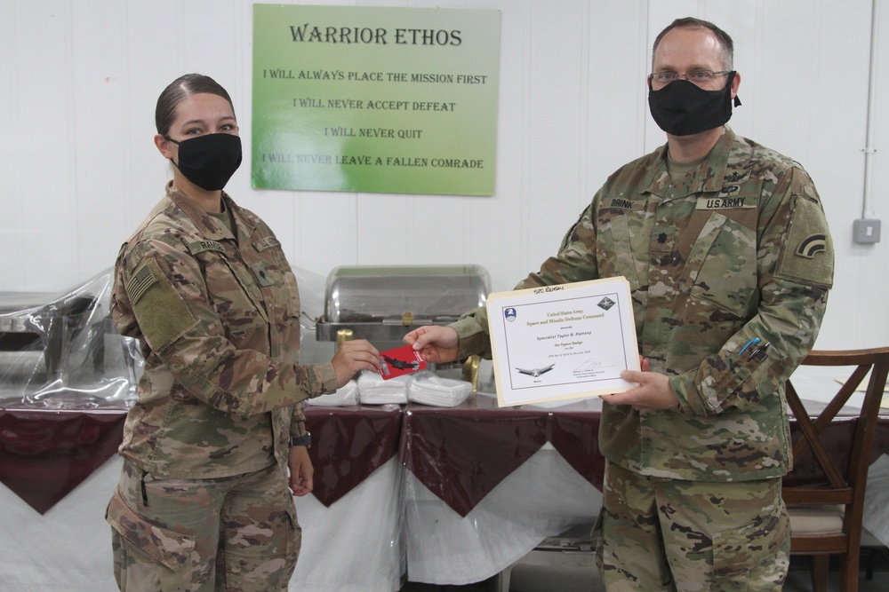 Task Force Spartan Soldiers Receive Space Badge