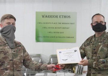 Task Force Spartan Soldiers Receive Space Badge