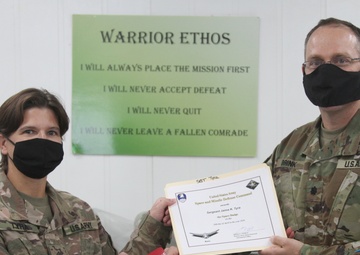 Task Force Spartan Soldiers Receive Space Badge