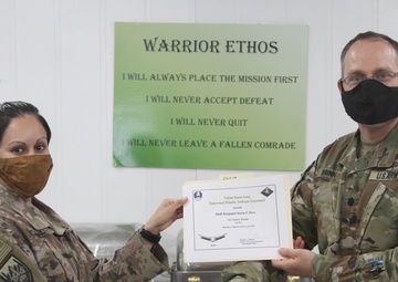 Task Force Spartan Soldiers Receive Space Badge