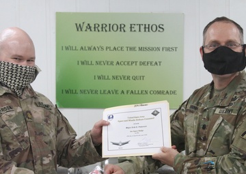 Task Force Spartan Soldiers Receive Space Badge