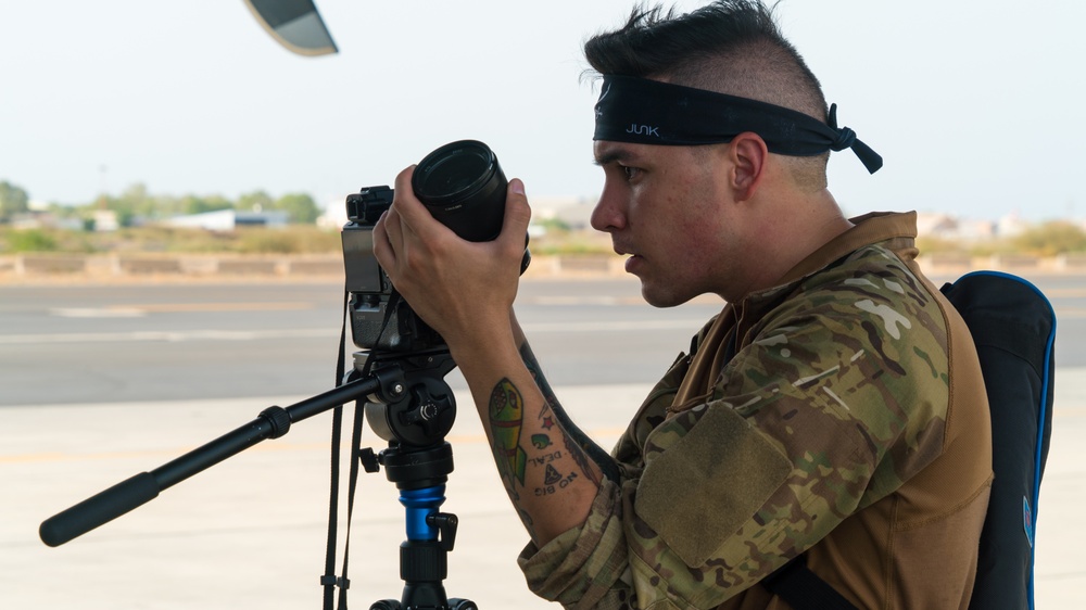Combat Camera documents strategic airlift
