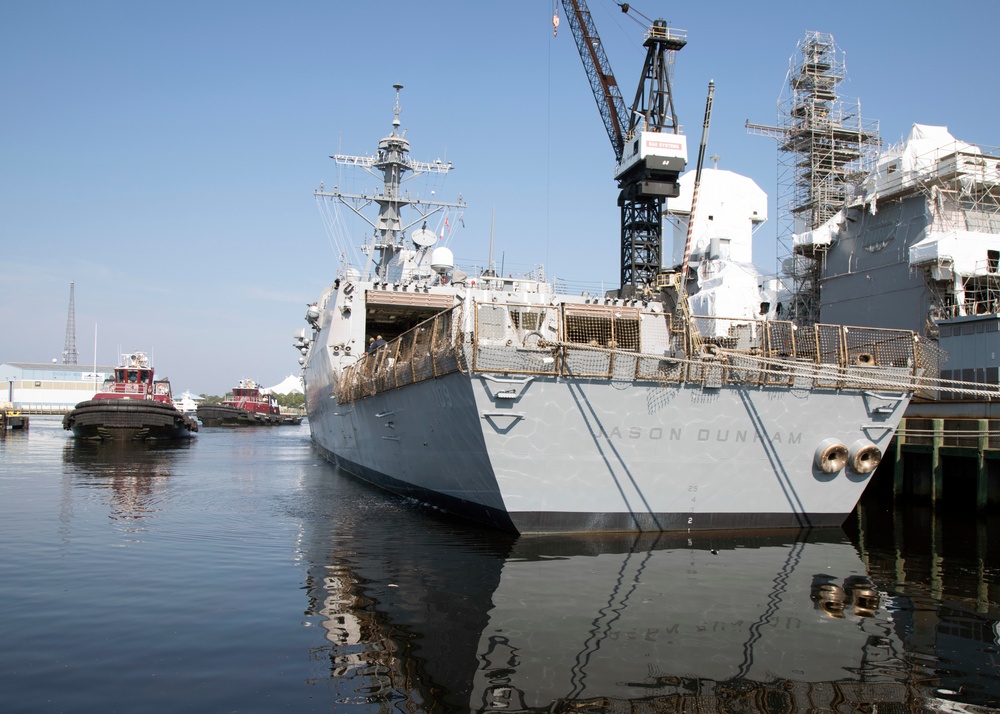USS Jason Dunham Gets Underway for Sea Trials