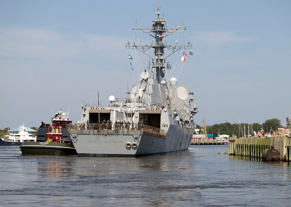 USS Jason Dunham Gets Underway for Sea Trials