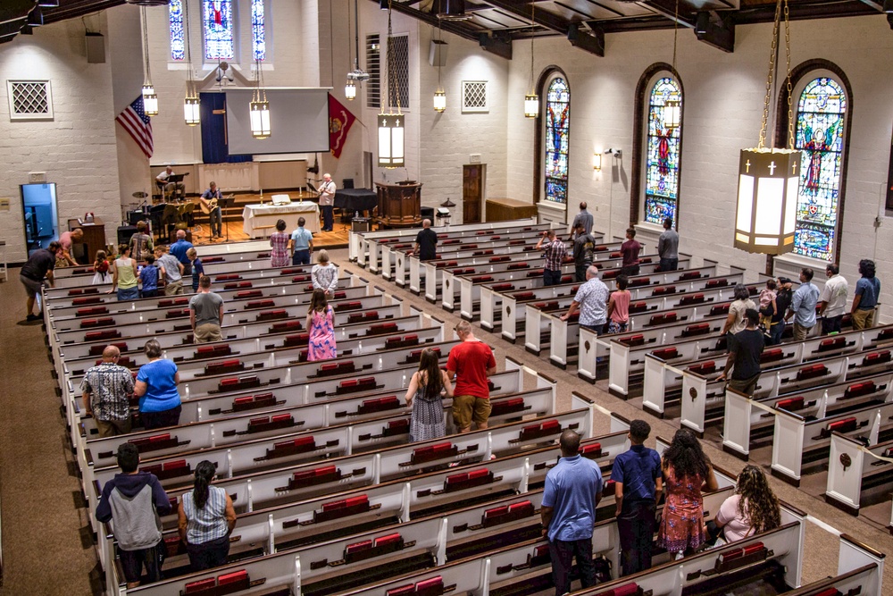 Sunday services on MCB Camp Lejeune resume through limited occupancy, social distancing, use of protective masks