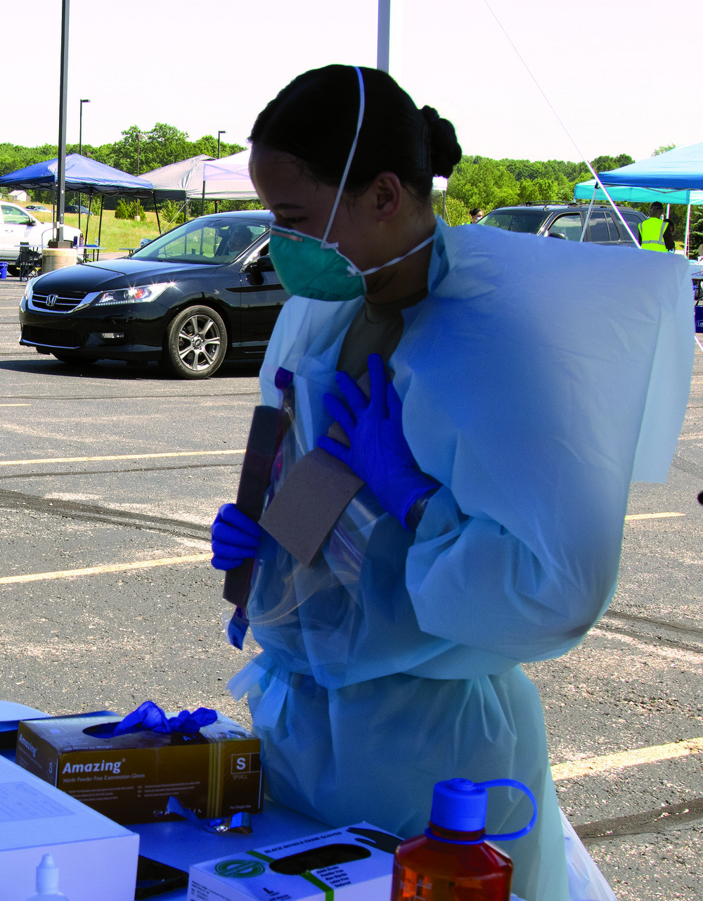 Testing for COVID-19 in Cadillac