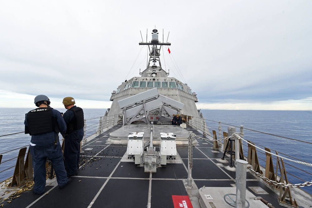 USS Gabrielle Giffords Conducts Live Fire Exercise