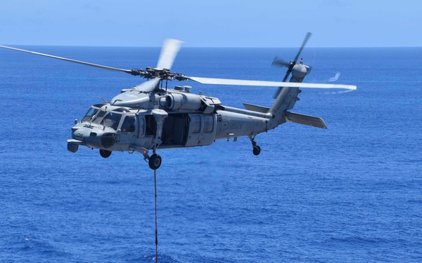 USNS Tippecanoe (T-AO 199) and USNS Alan Shepard (T-AKE 3) Conduct Underway Replenishment with USS Ronald Reagan (CVN 76)