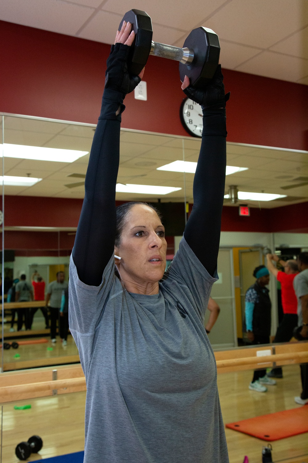 Guard members prepare for the Army Combat Fitness Test