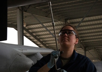 Members of the 175th Aircraft Maintenance Squadron prepare and launch aircraft