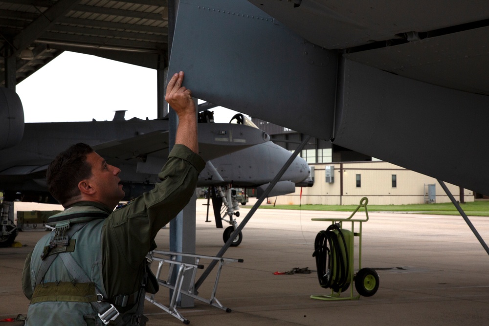 Members of the 175th Aircraft Maintenance Squadron prepare and launch aircraft