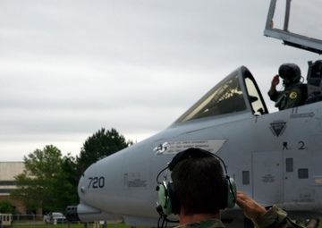 Members of the 175th Aircraft Maintenance Squadron prepare and launch aircraft