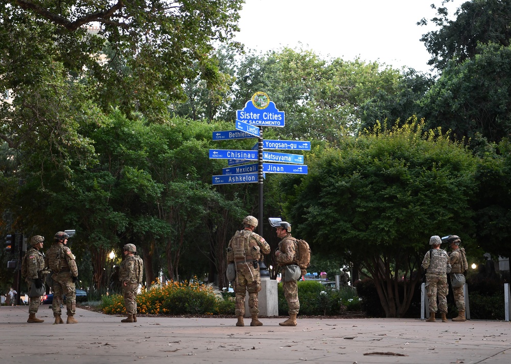 Cal Guard supports Sacramento during civil unrest