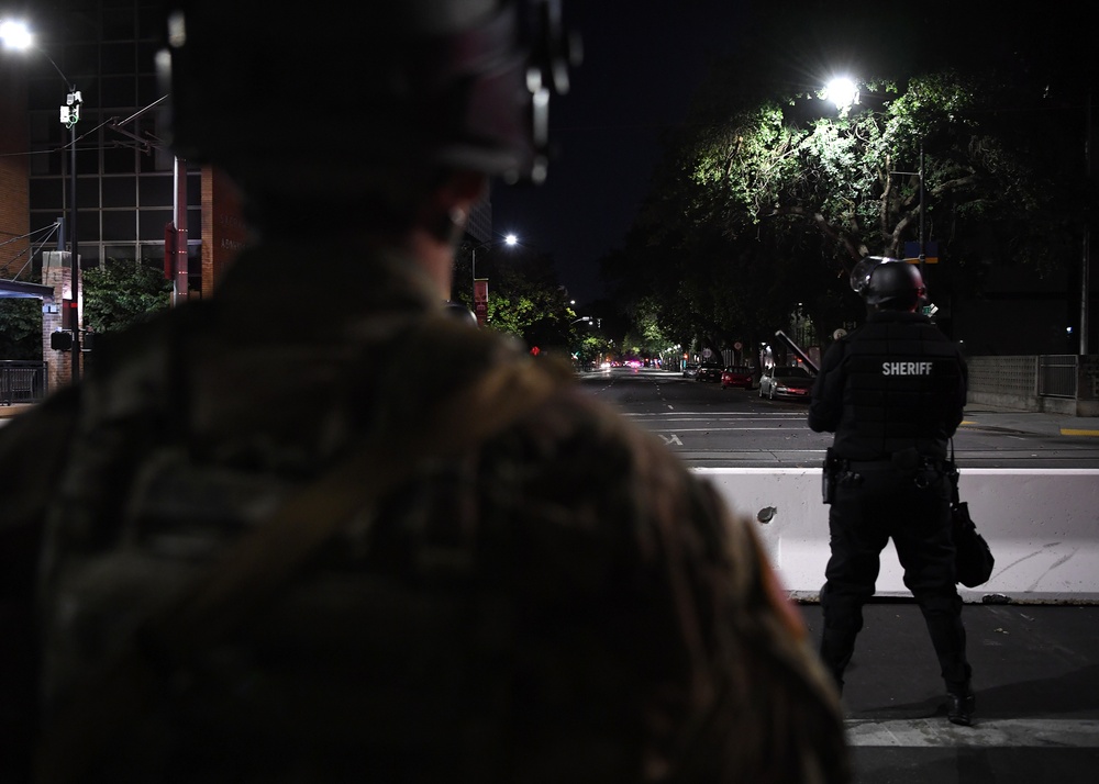 Cal Guard supports Sacramento during civil unrest