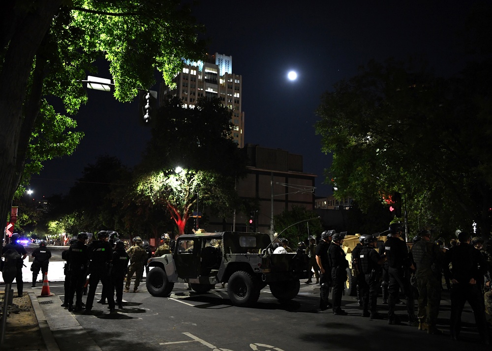 Cal Guard supports Sacramento during civil unrest