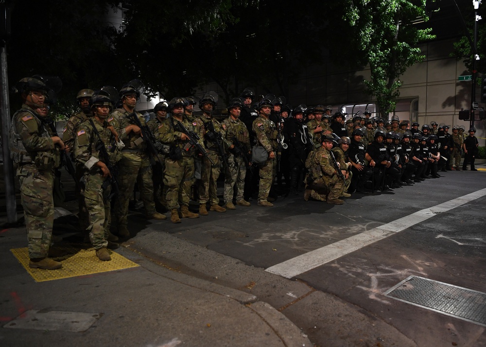 Cal Guard supports Sacramento during civil unrest