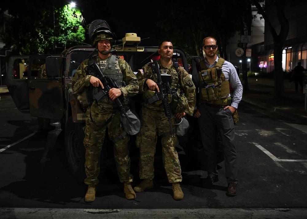 Cal Guard supports Sacramento during civil unrest