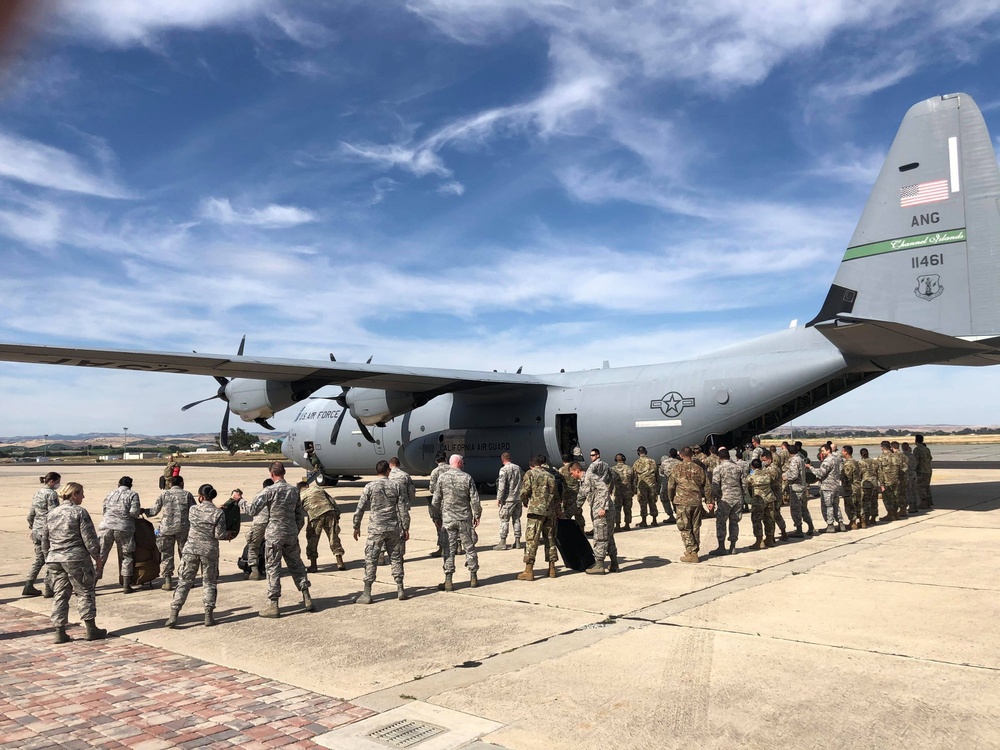 A Herculean Effort - 146th Airlift Wing airlifts personnel and supplies across California