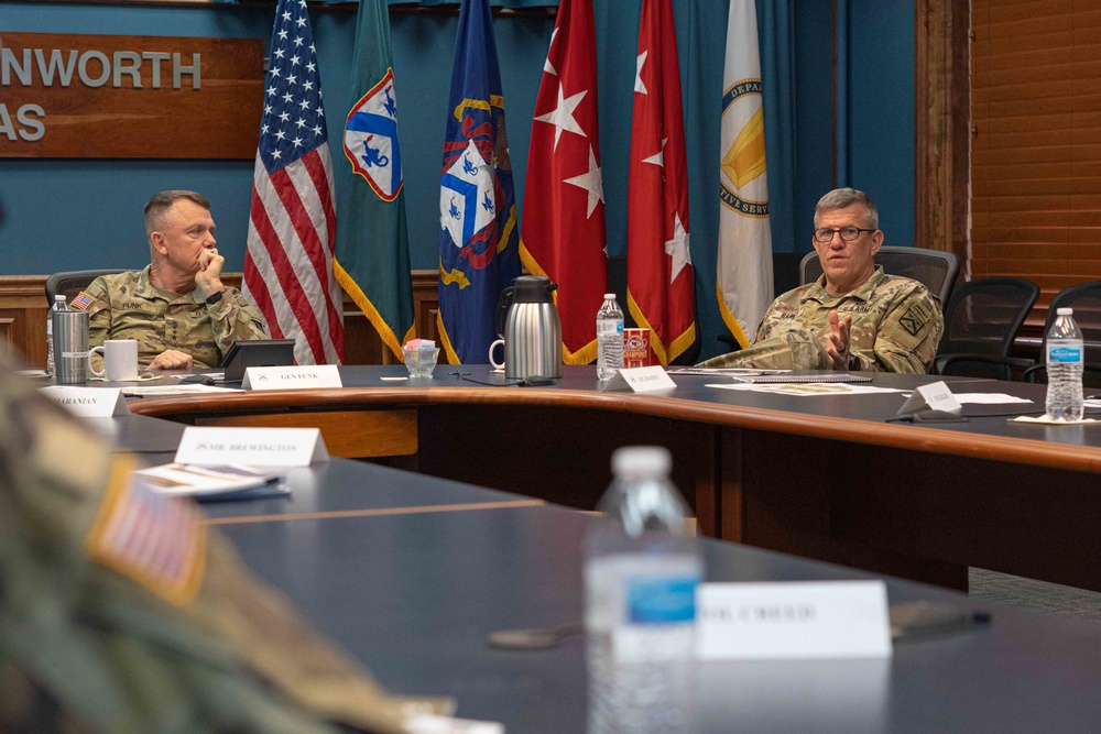 Gen. Paul Funk visits Fort Leavenworth