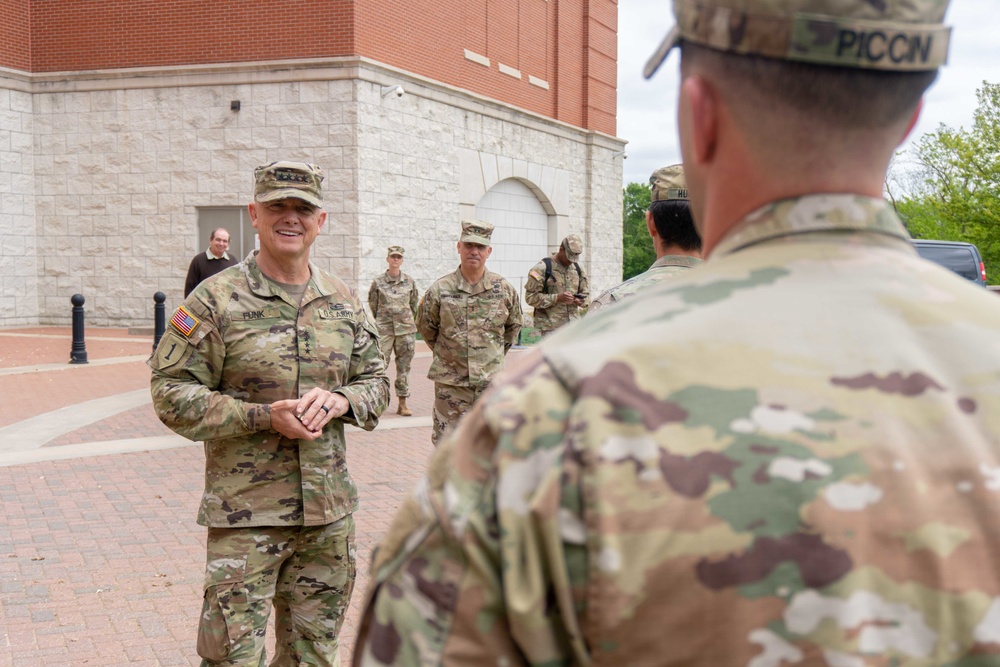 Gen. Paul Funk visits Fort Leavenworth