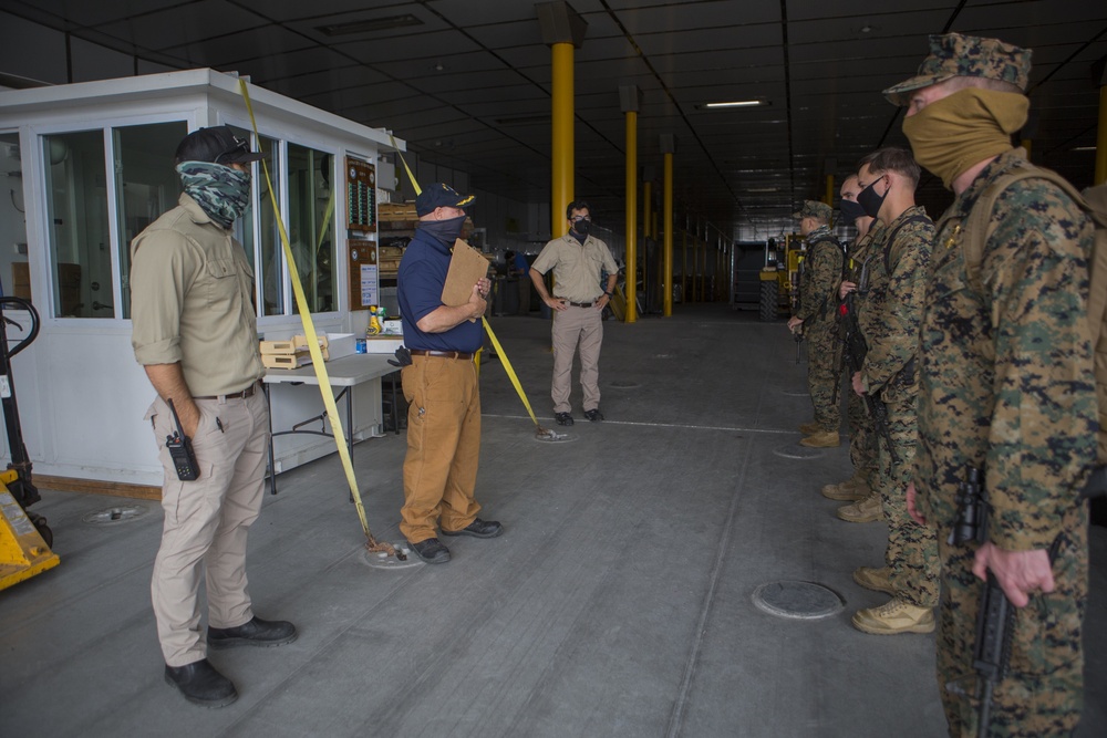 All aboard | Marines and Sailors with TF KM20 prepare to sail to the Pacific