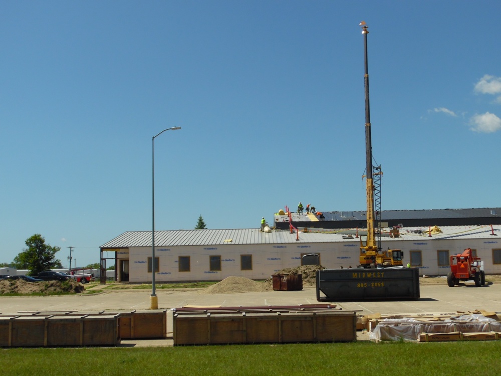 Facility construction for renovated office building continues at Fort McCoy