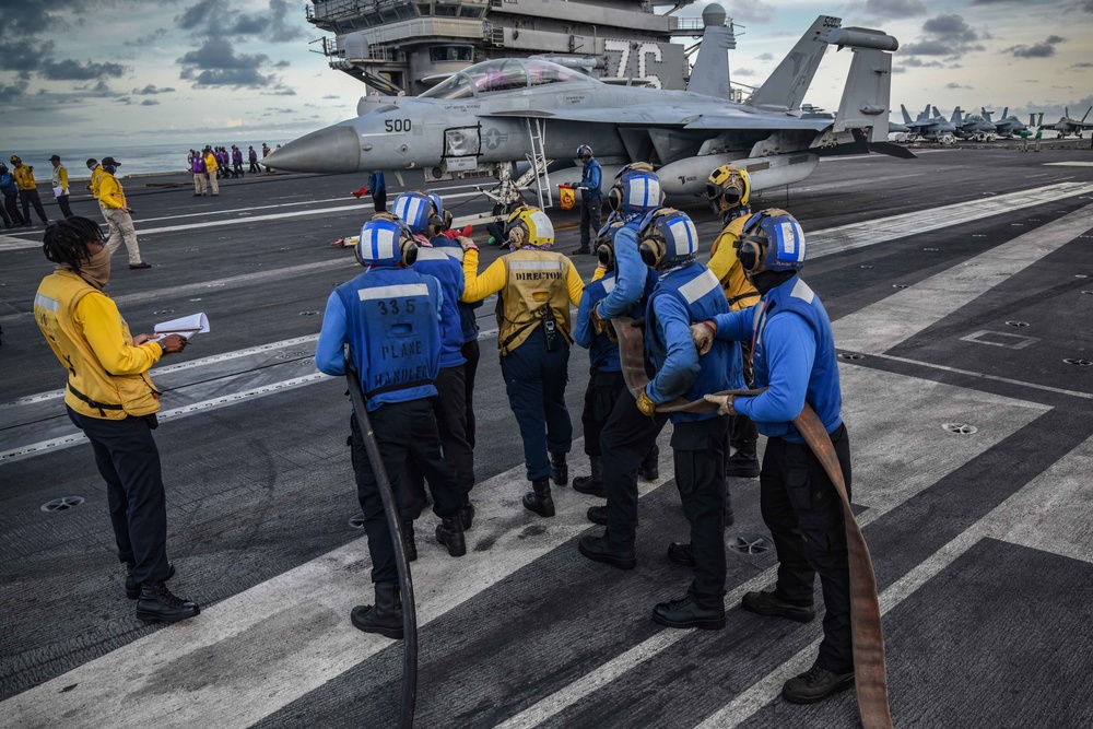 USS Ronald Reagan (CVN 76) Sailors Participate In A Mass Casualty Drill USS Ronald Reagan (CVN 76) Sailors Participate In A Mass Casualty Drill