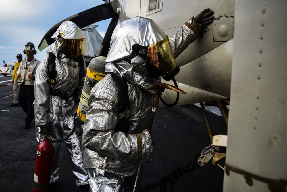 USS Ronald Reagan (CVN 76) Sailors Participate In A Mass Casualty Drill USS Ronald Reagan (CVN 76) Sailors Participate In A Mass Casualty Drill