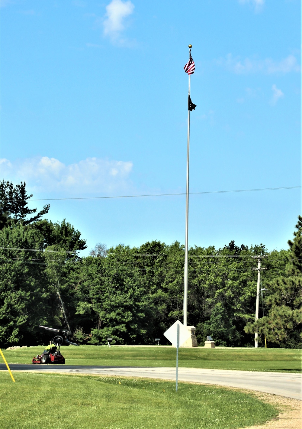 American Flag and Fort McCoy