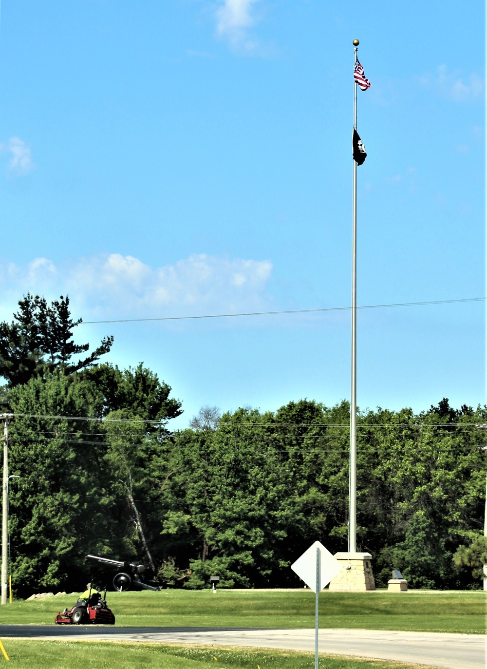 American Flag and Fort McCoy