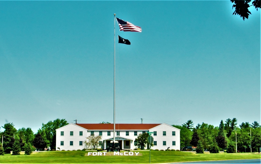 American Flag and Fort McCoy