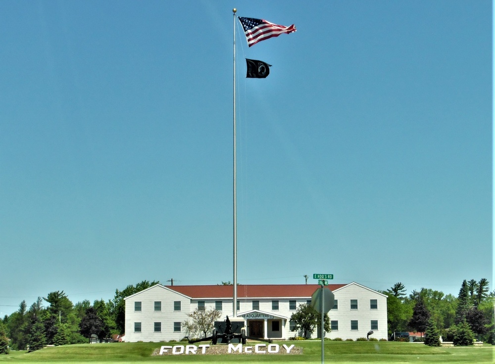 American Flag and Fort McCoy